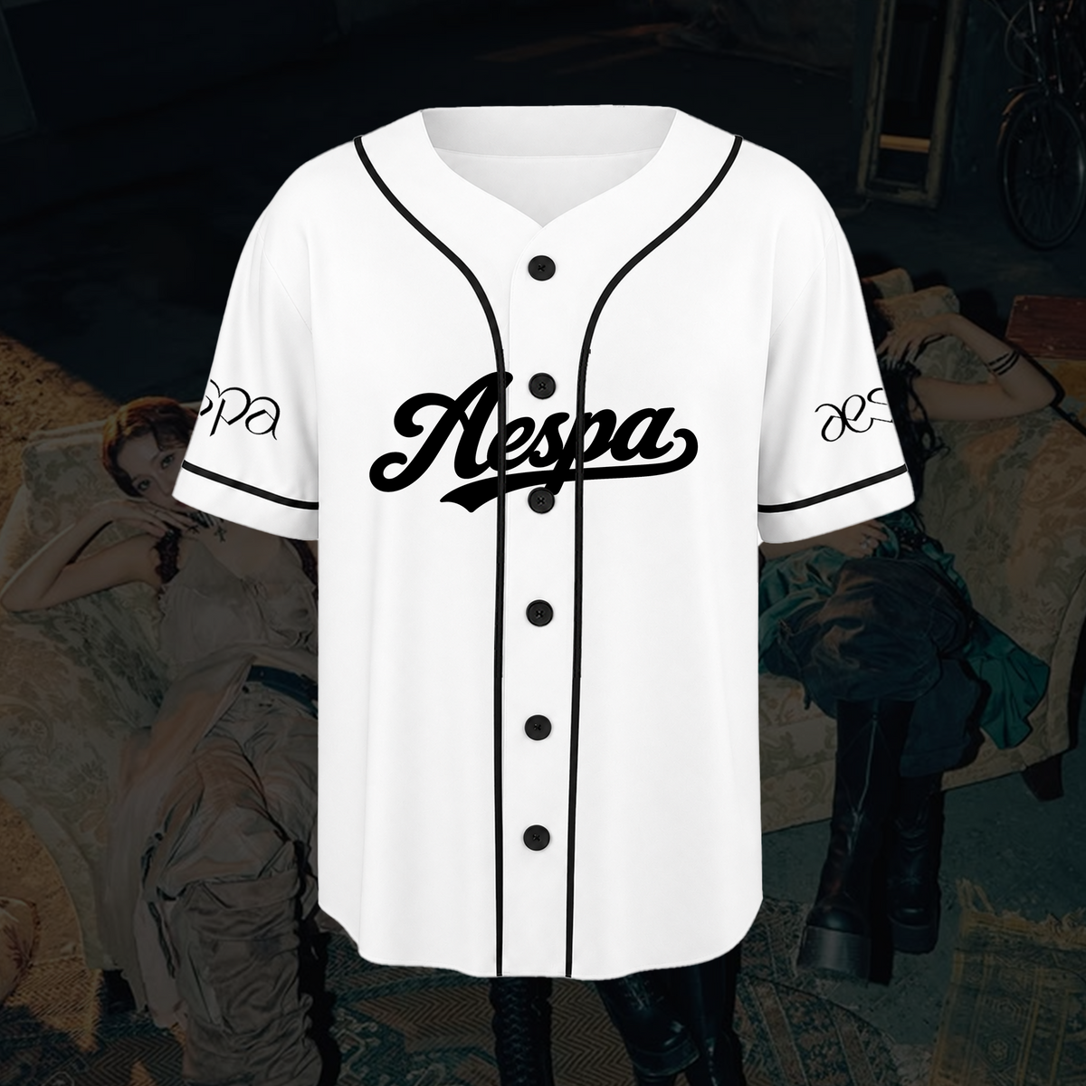 Retro Aespa SYNK Complexity World Tour Baseball Jersey MY Fan Gift