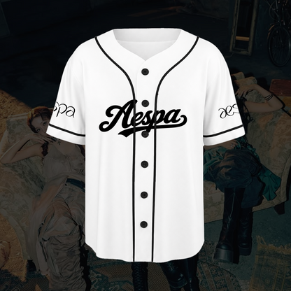 Retro Aespa SYNK Complexity World Tour Baseball Jersey MY Fan Gift