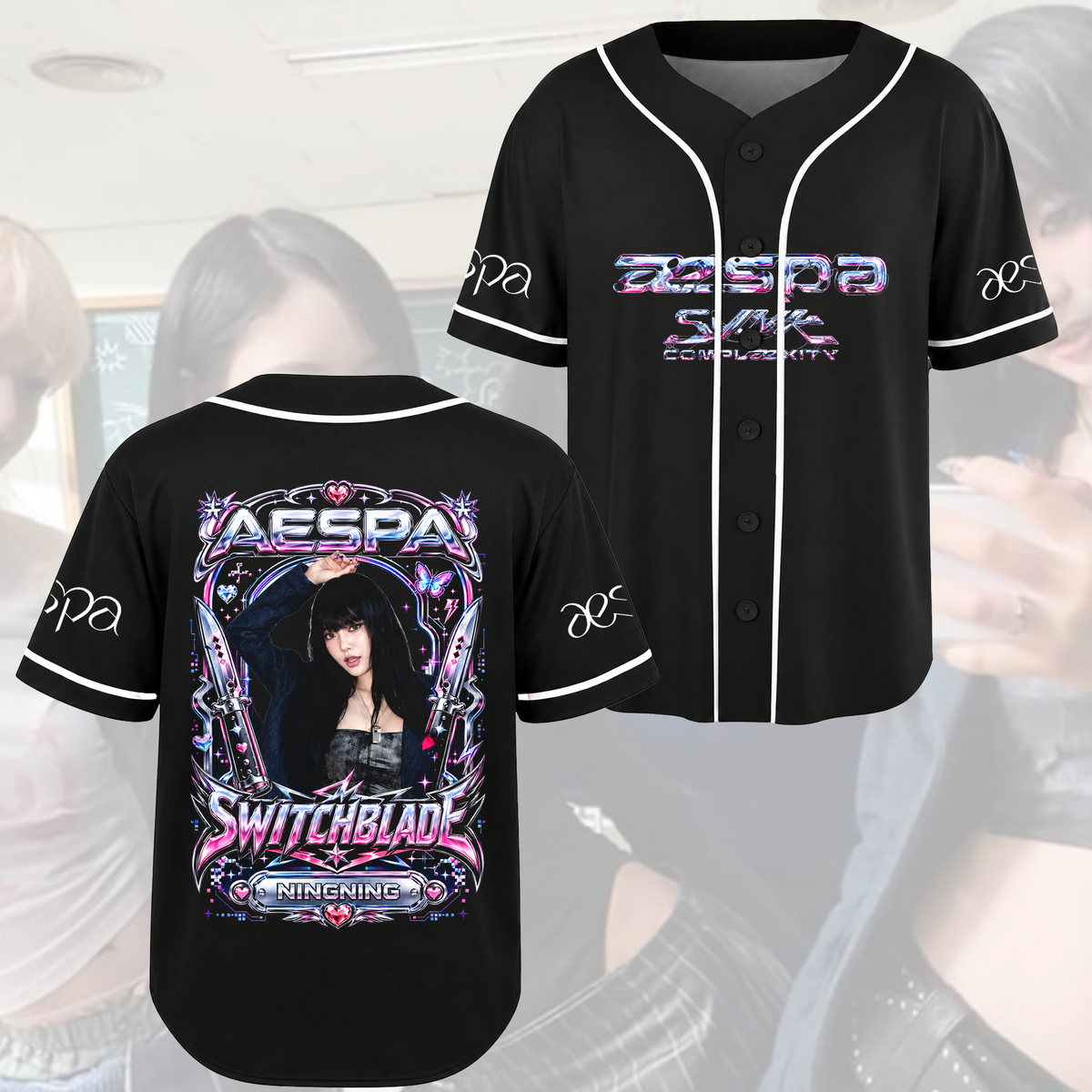 Solo Portrait aespa SYNK Complexity Tour Baseball Jersey Switchblade Fan Edition