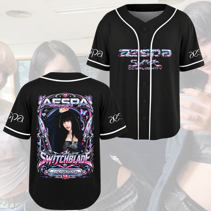 Solo Portrait aespa SYNK Complexity Tour Baseball Jersey Switchblade Fan Edition