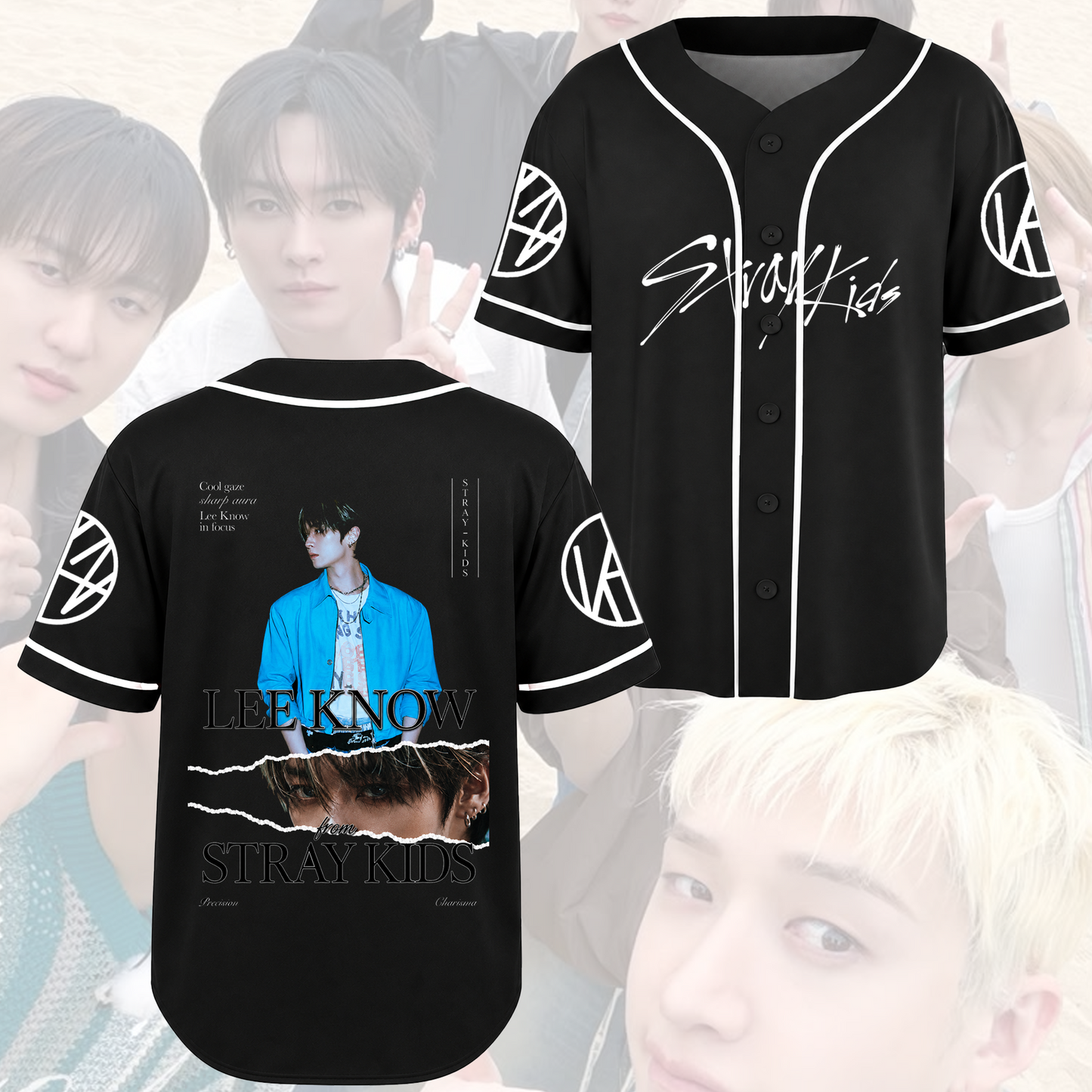 Stylish Stray Kids Spotlight Baseball Jersey Concert Gift For Fans
