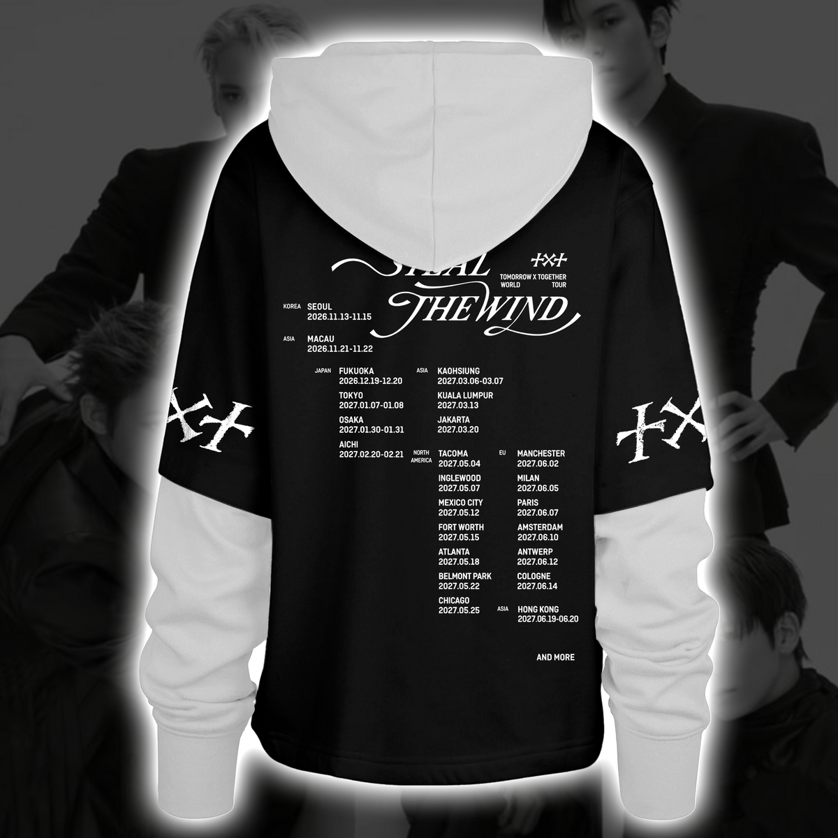 TXT Steal The Wind Tour Grunge Streetwear Shortstop Hoodie Gift For Fans
