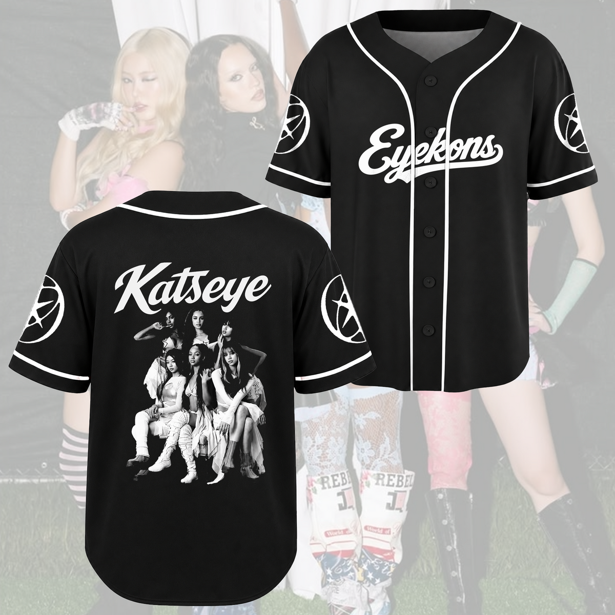 KATSEYE The Wildworld Tour Vintage Baseball Jersey Fan Edition