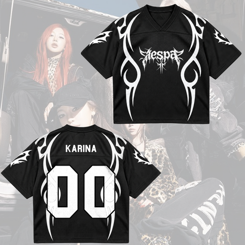 Aespa Heavy Metal Gothic Mixed Mesh Jersey 2026 Tour For MY Fans