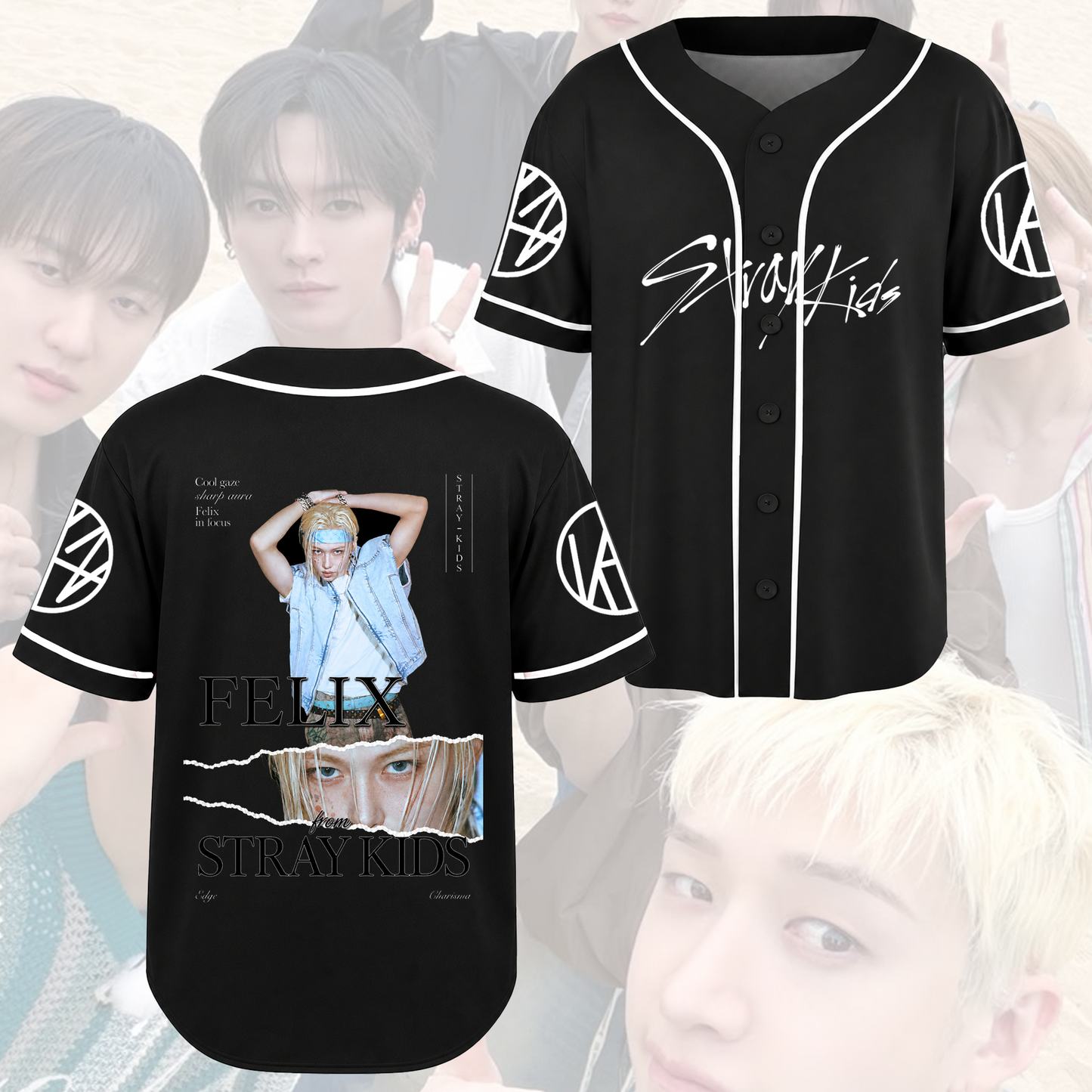 Stylish Stray Kids Spotlight Baseball Jersey Concert Gift For Fans