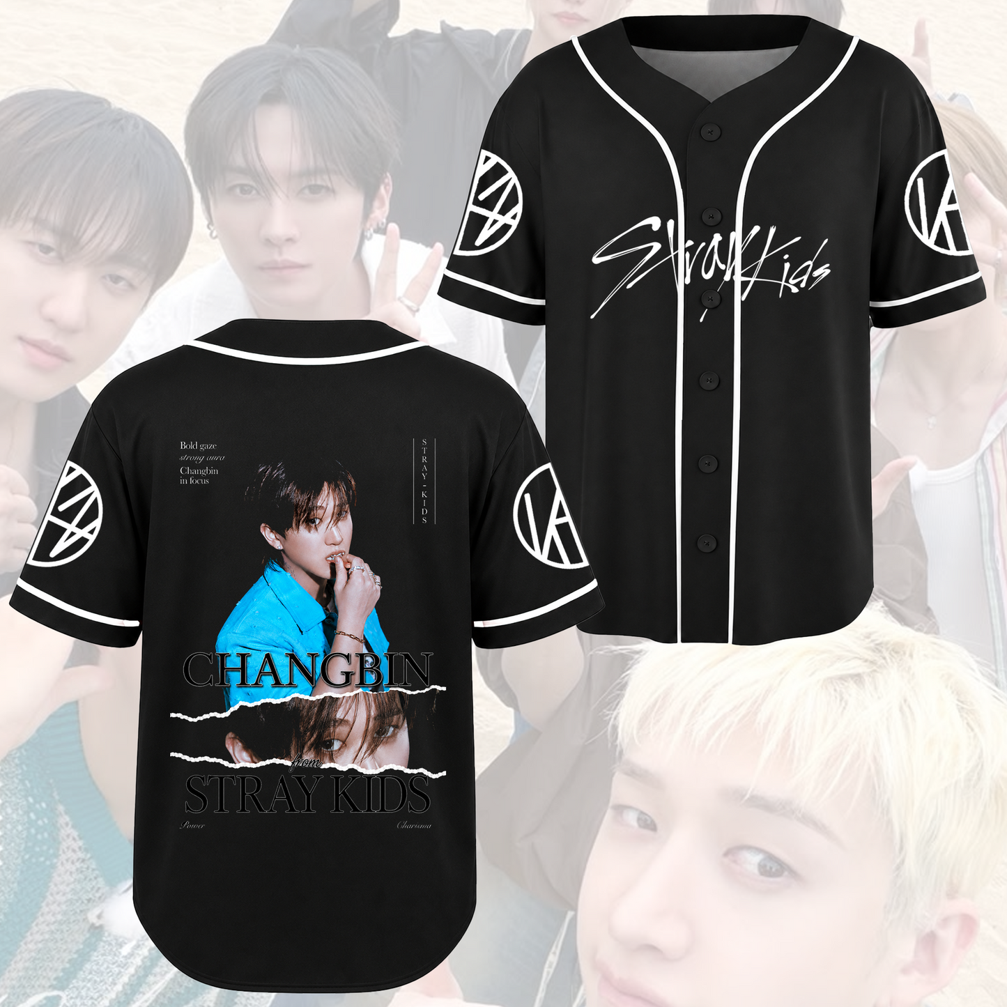 Stylish Stray Kids Spotlight Baseball Jersey Concert Gift For Fans