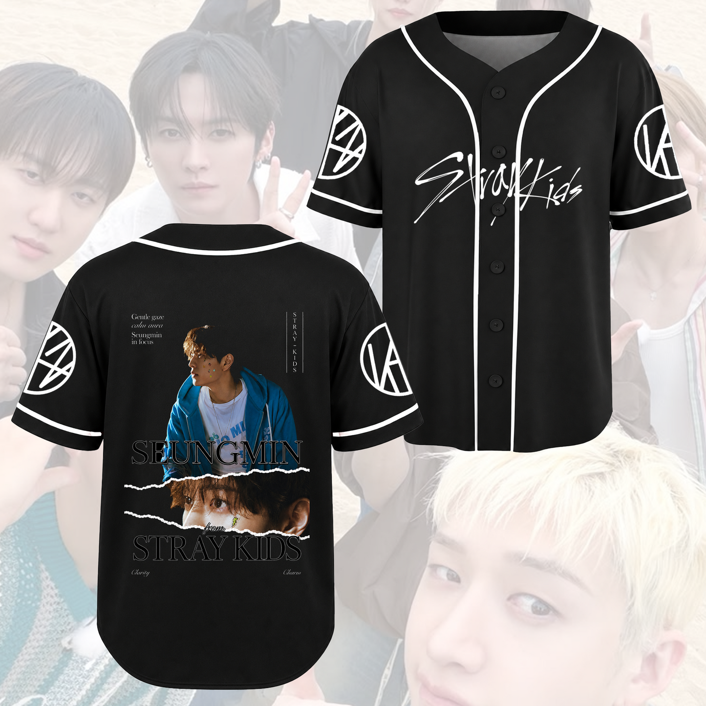 Stylish Stray Kids Spotlight Baseball Jersey Concert Gift For Fans