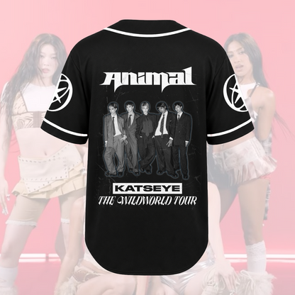 Suit Style KATSEYE Baseball Jersey The Wild World Tour Animal Concert Outfit Fan Edition