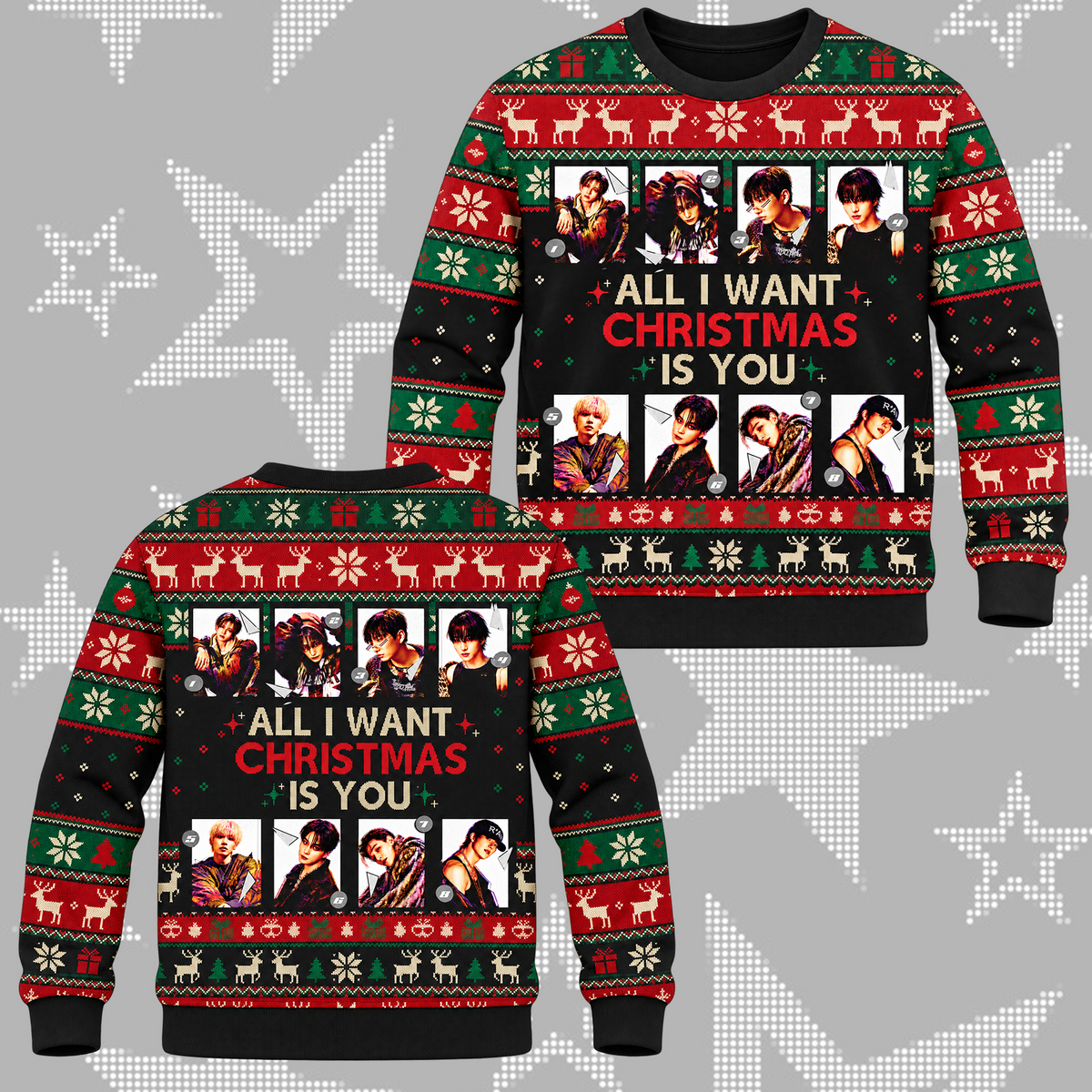 Merry ATEEZ All I Want For Christmas Is You Ugly Sweater For Atiny