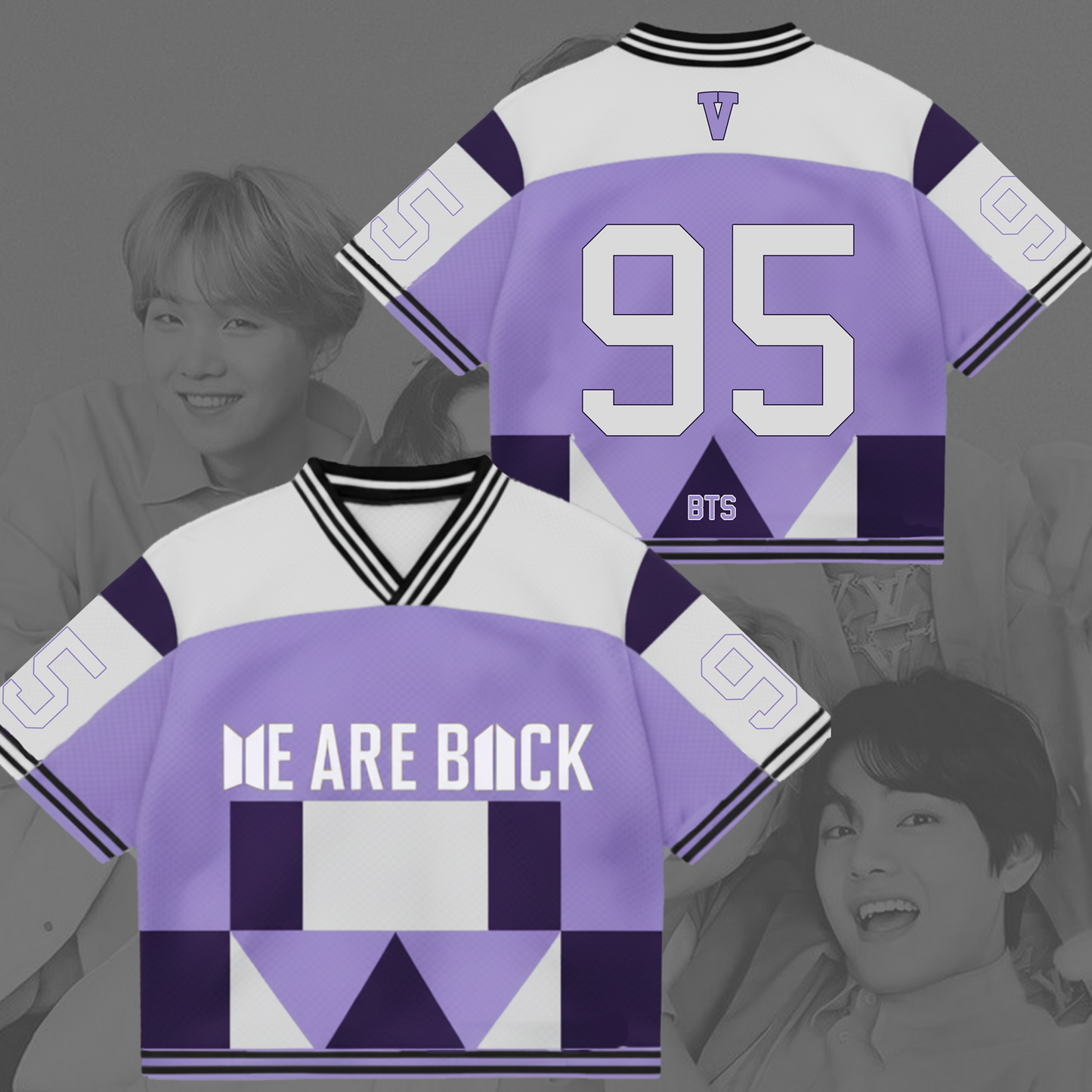 BTS We Are Back Mixed Mesh Fotball Jersey Gift For Lovers