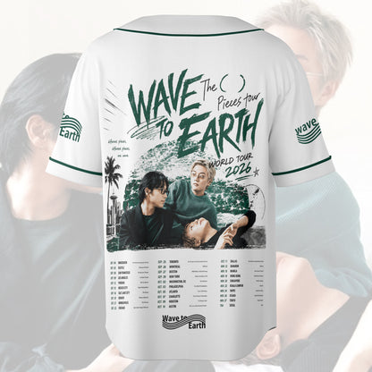 Wave To Earth The Pieces Tour Baseball Jersey, Indie Band Concert Outfit, Fan Gift Shirt