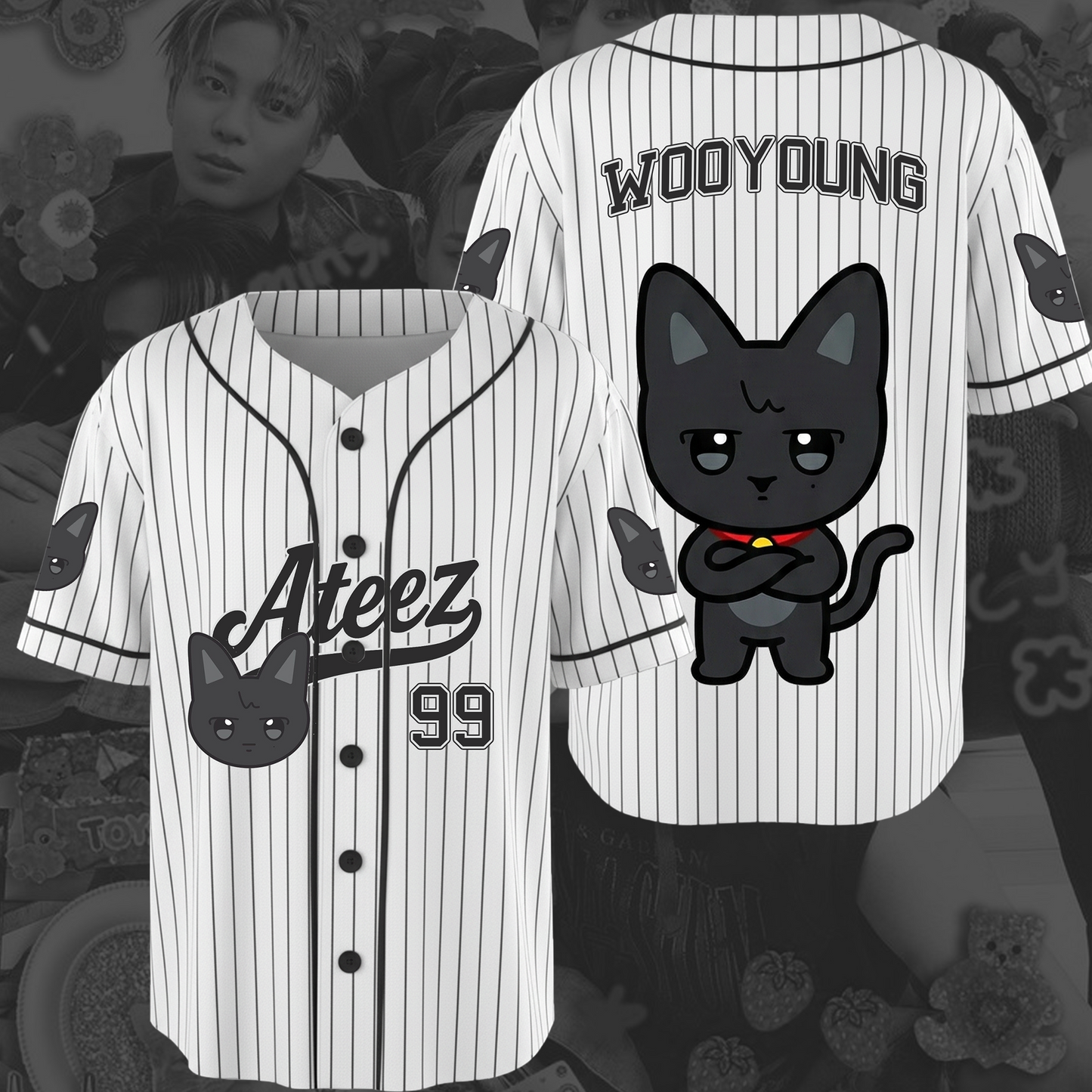 Cute Ateez Aniteez Characters Baseball Jersey Gift For Lovers