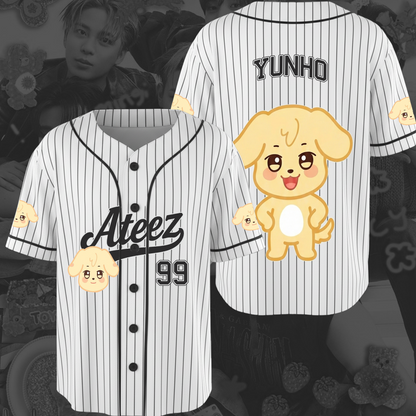 Cute Ateez Aniteez Characters Baseball Jersey Gift For Lovers
