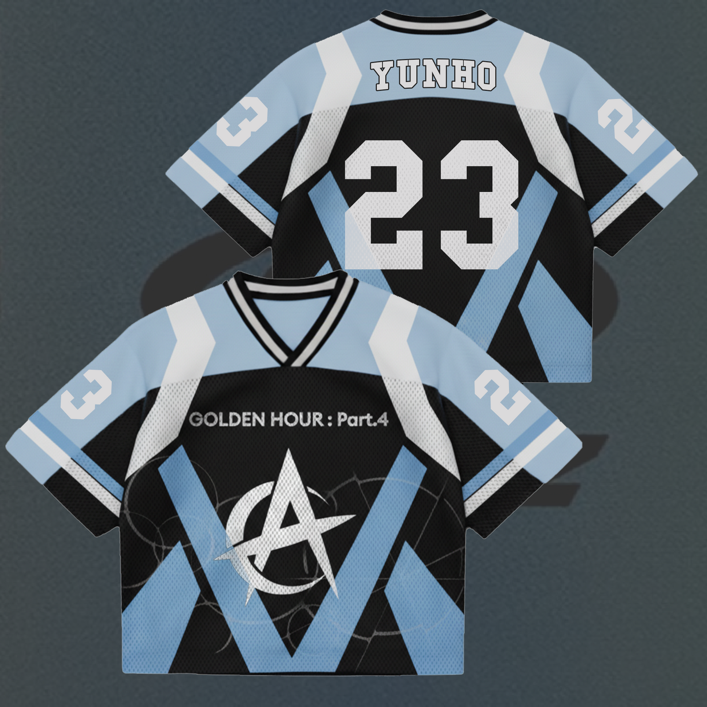 ATEEZ Caption Golden Hour Part 4 ALbum Mixed Mesh Jersey