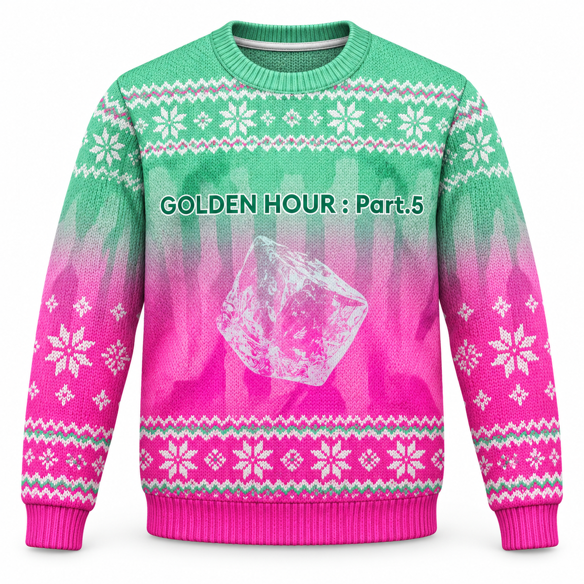 ATEEZ Golden Hour Part.5 Custom Name Ugly Christmas Sweater, Personalized ATINY Gift