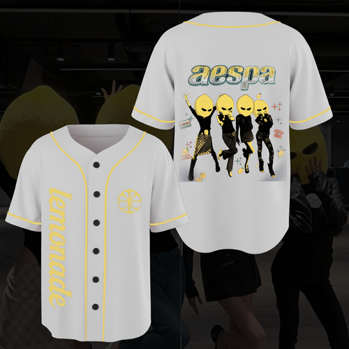 Super Aespa Lemonade Album Concert Baseball Jersey Fan Edition