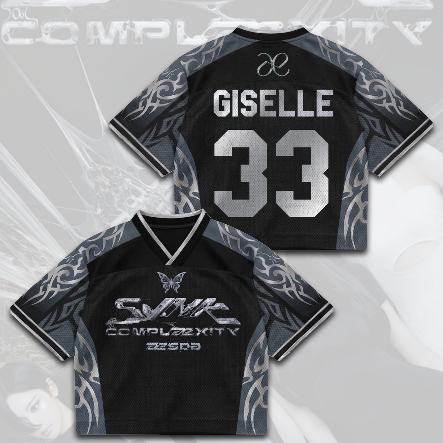 AESPA  SYNK COMPLaeXITY 2026 World Tour Mixed Mesh Jersey  Gift For Fans