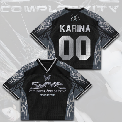 AESPA  SYNK COMPLaeXITY 2026 World Tour Mixed Mesh Jersey  Gift For Fans