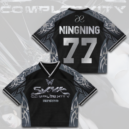 AESPA  SYNK COMPLaeXITY 2026 World Tour Mixed Mesh Jersey  Gift For Fans