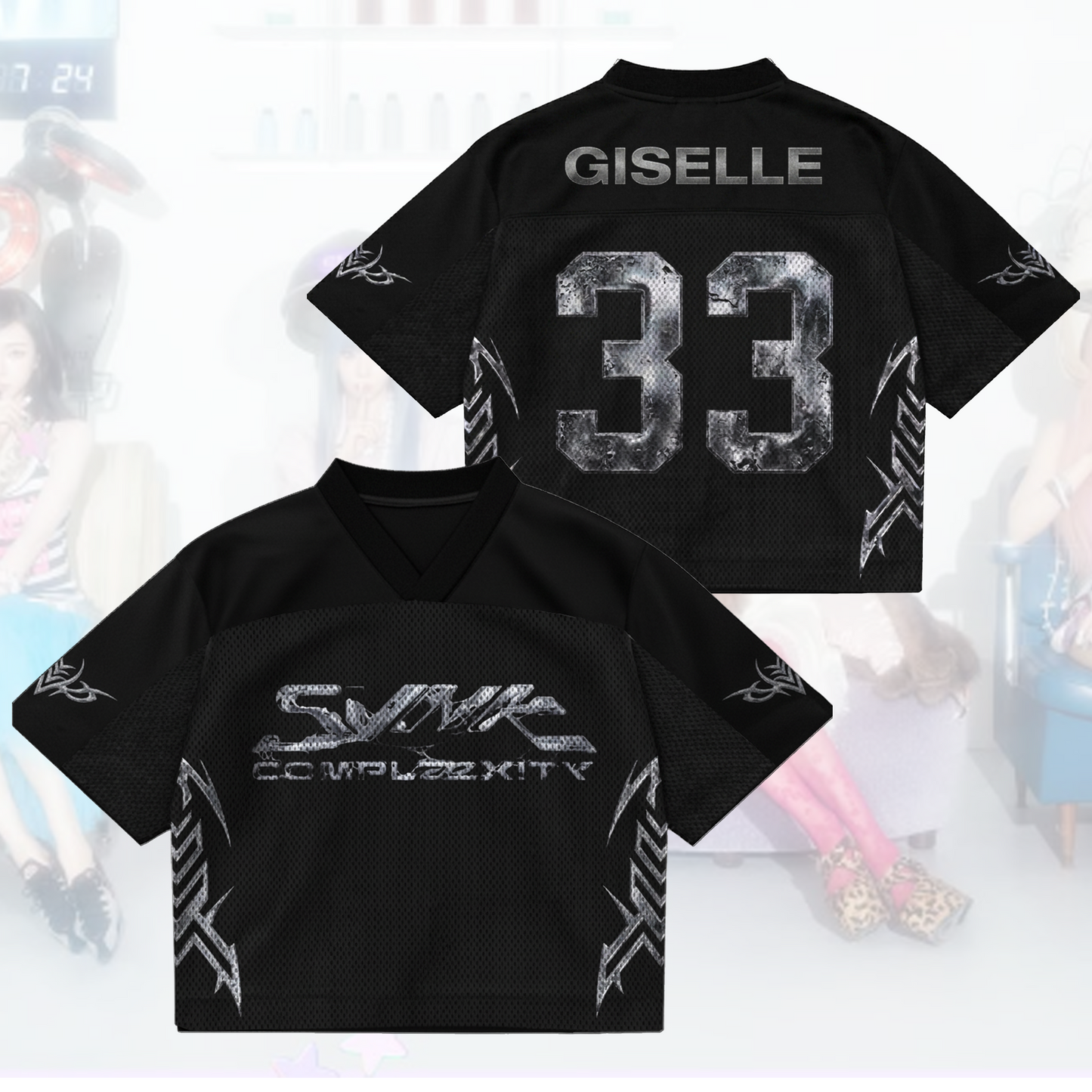 SYNK COMPLaeXITY AESPA Mixed Mesh Jersey Gift For Fans