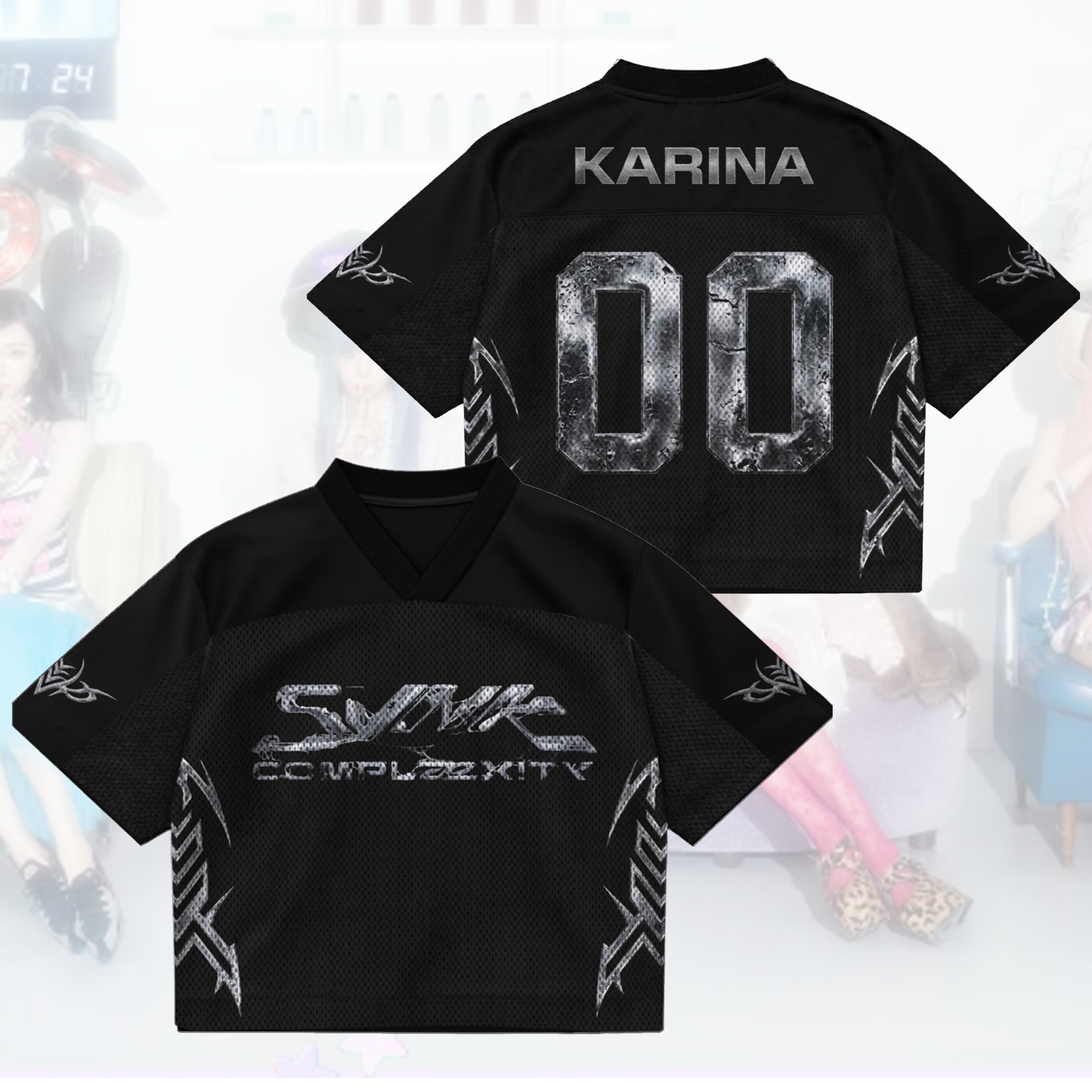 SYNK COMPLaeXITY AESPA Mixed Mesh Jersey Gift For Fans