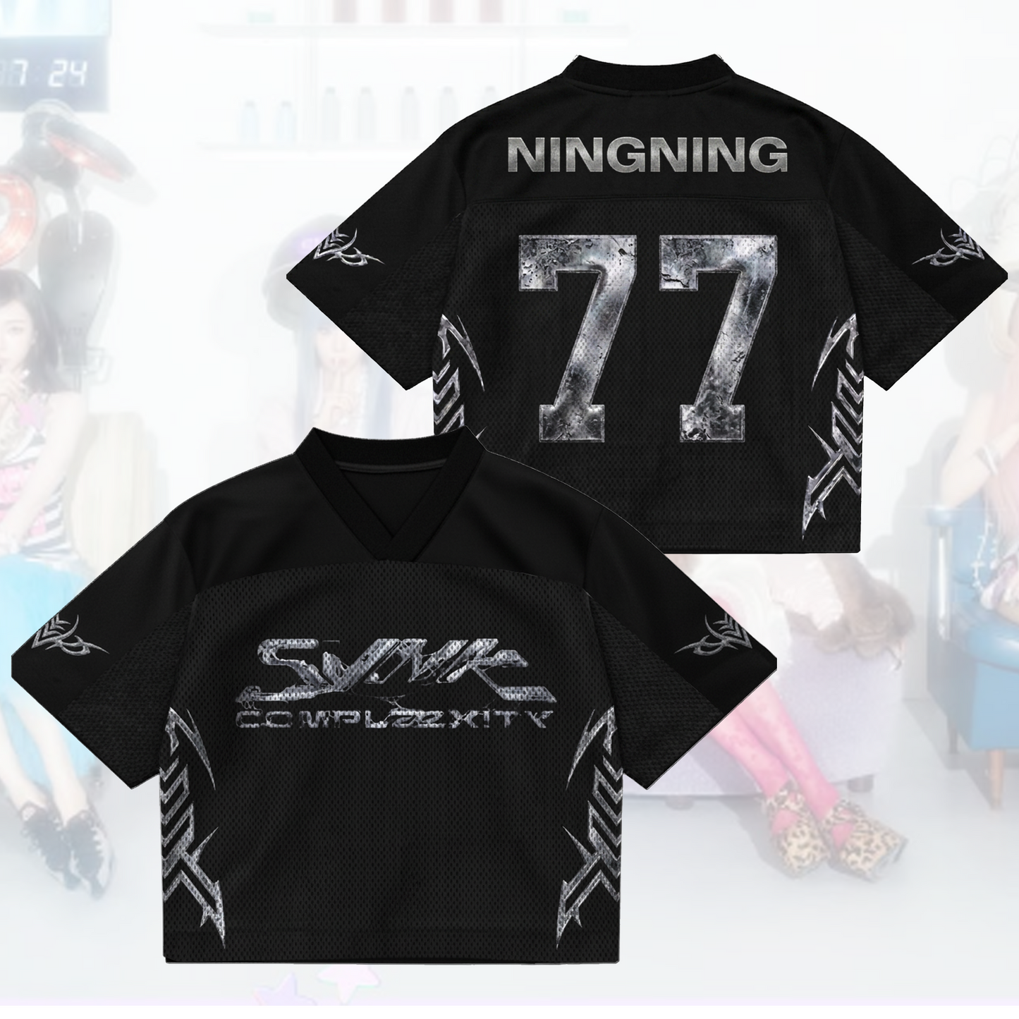 SYNK COMPLaeXITY AESPA Mixed Mesh Jersey Gift For Fans