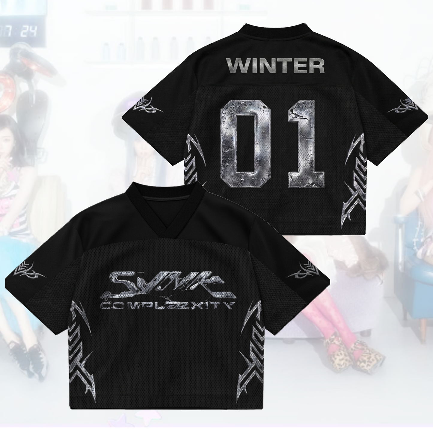 SYNK COMPLaeXITY AESPA Mixed Mesh Jersey Gift For Fans