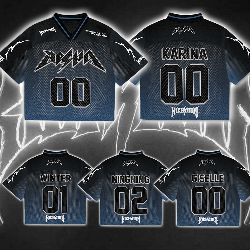 Aespa Rich Man Mixed Mesh Jersey Football Ver 2
