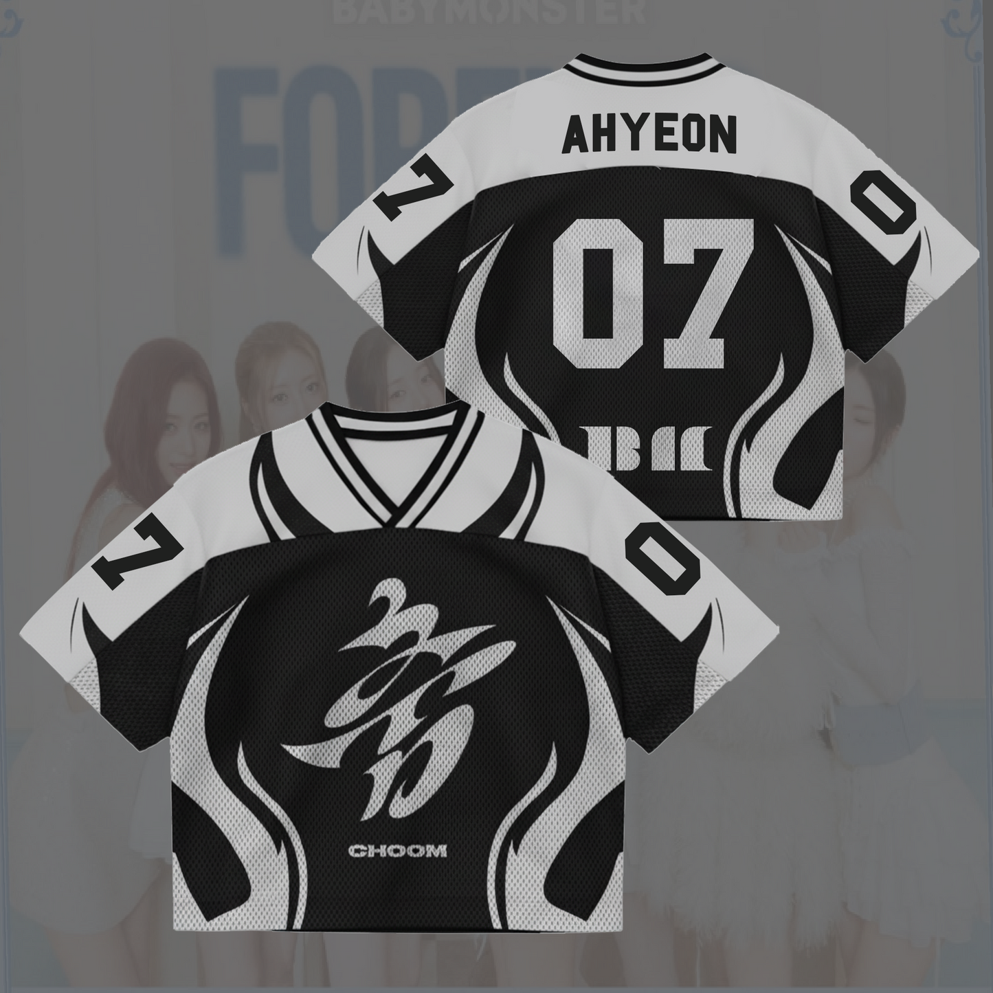 Babymonster Choom 2026 World Tour Mixed Mesh Jersey Gifts For Lovers