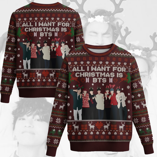 All I Want For Christmas is BTS Ugly Sweater