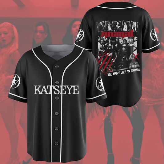 Vintage KATSEYE Rap Tee Style Baseball Jersey You Move Like An Animal Fan Gift