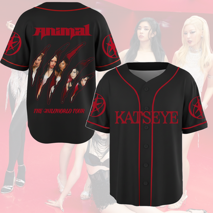 Animal Claw Katseye The Wildworld Tour Baseball Jersey Gift For Eyekons