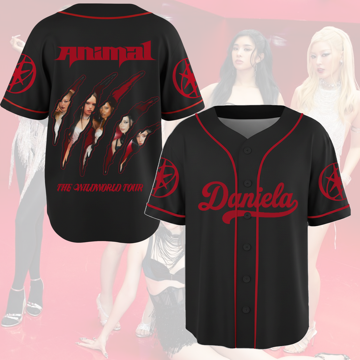 Animal Claw Katseye The Wildworld Tour Baseball Jersey Gift For Eyekons