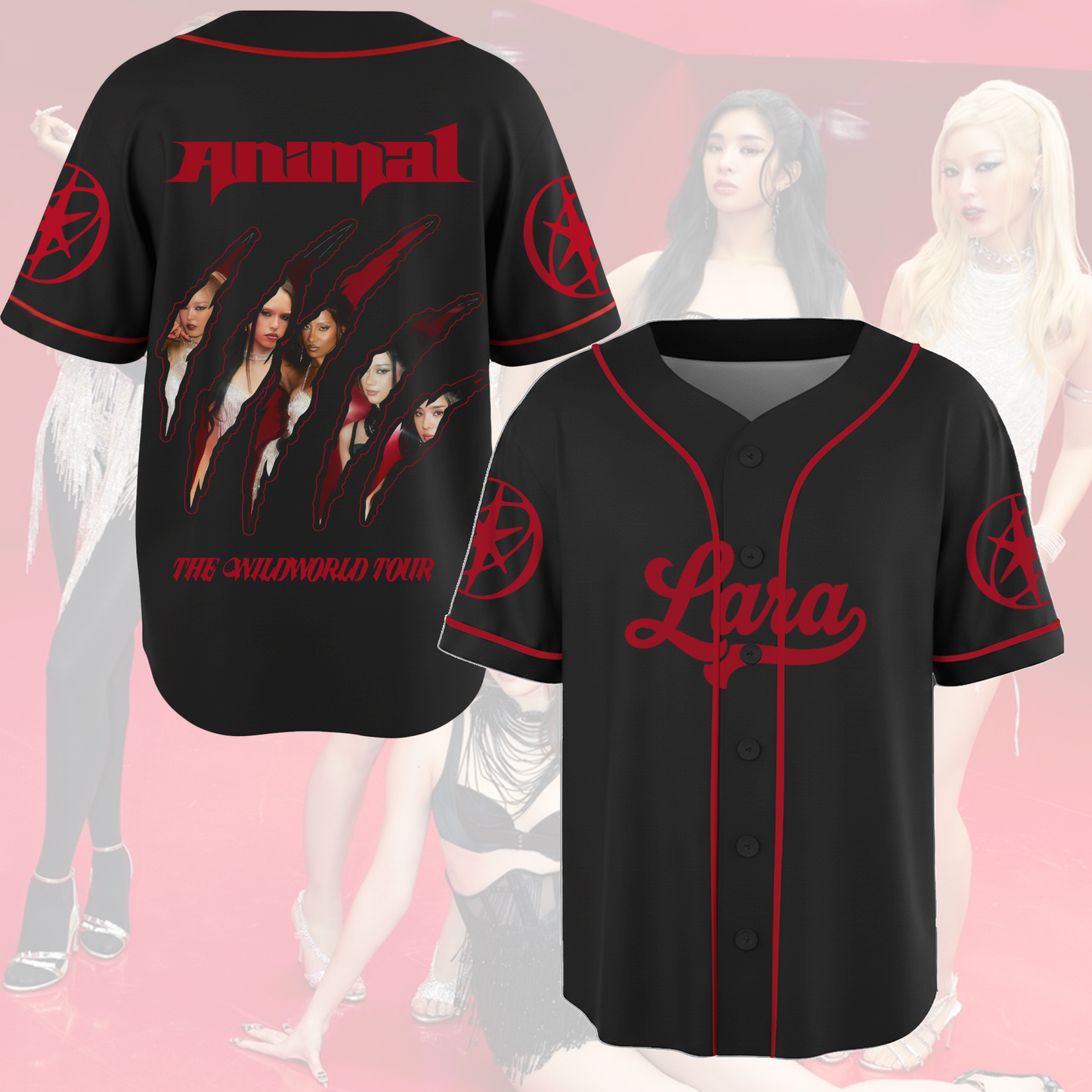 Animal Claw Katseye The Wildworld Tour Baseball Jersey Gift For Eyekons