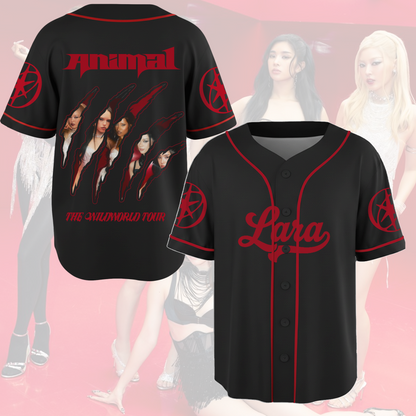 Animal Claw Katseye The Wildworld Tour Baseball Jersey Gift For Eyekons