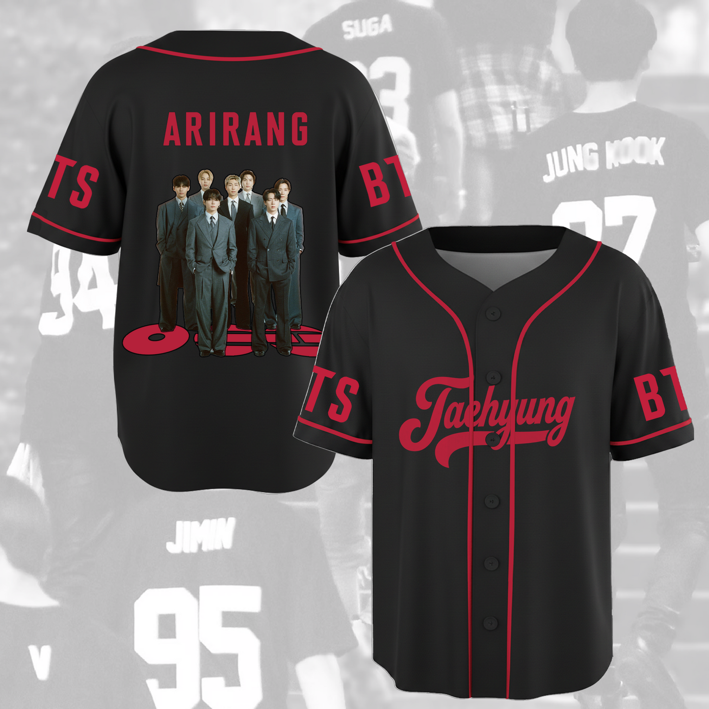 Gentlemen BTS Arirang World Tour Baseball Jersey Fan Edition