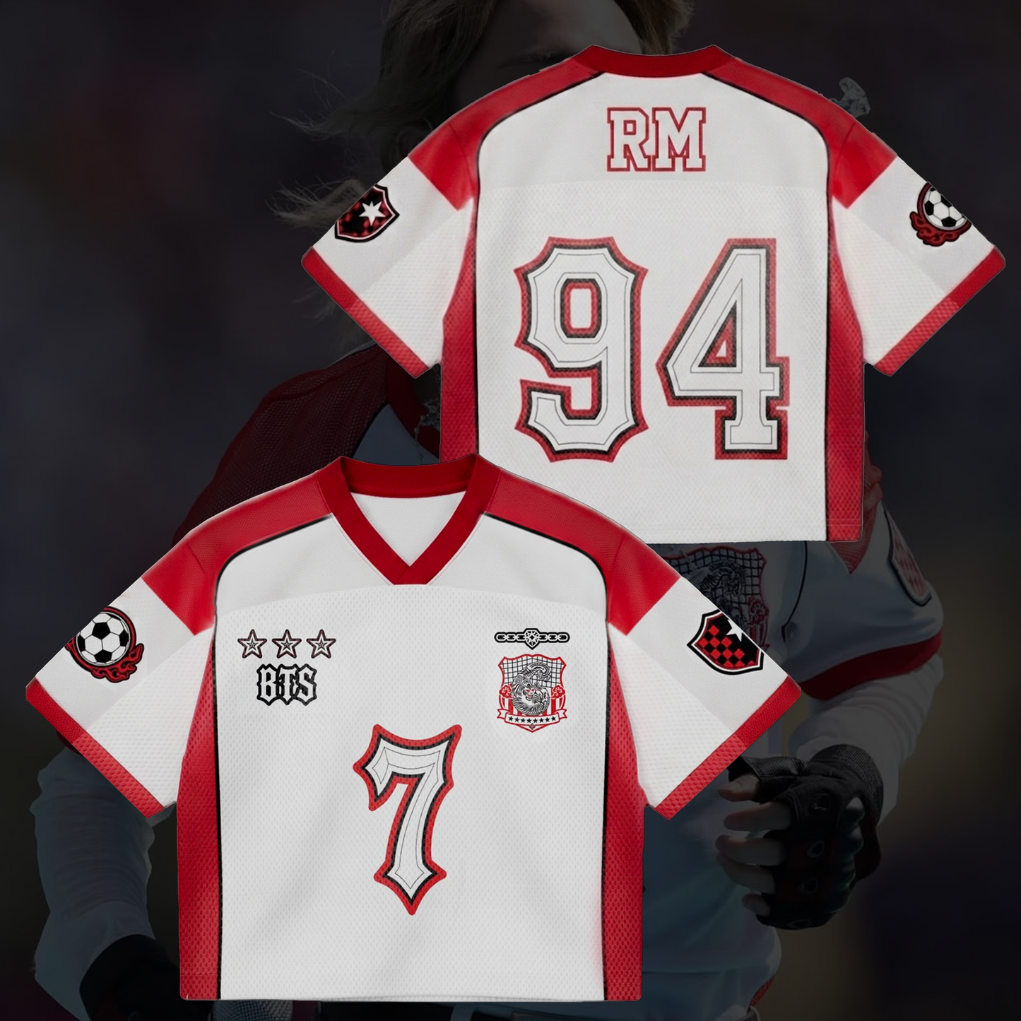 Sporty Jimin Jersey Arirang World Tour Mixed Mesh Jersey Gift For Fans