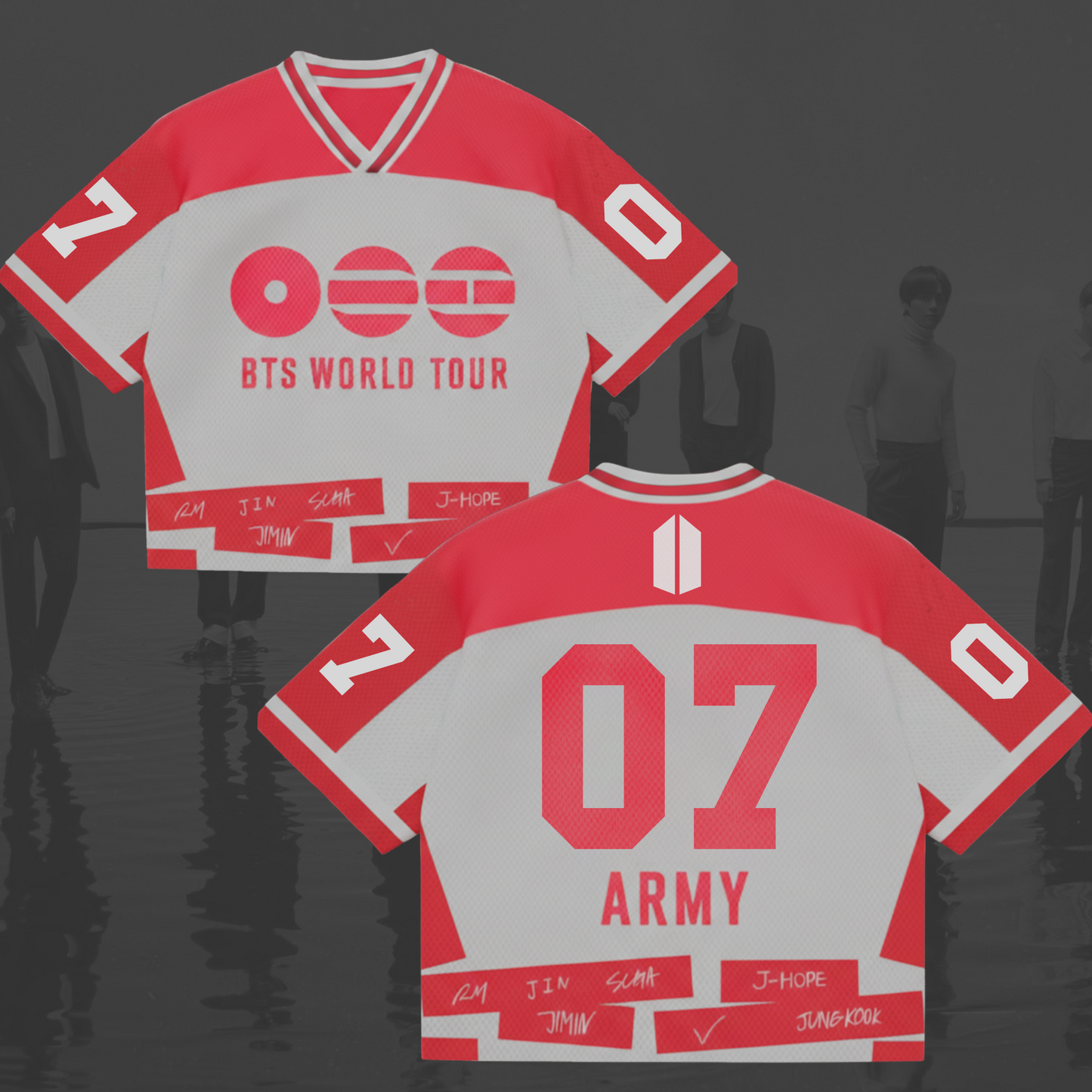 Explosive World Tour BTS Mixed Mesh Jersey Gift For Army