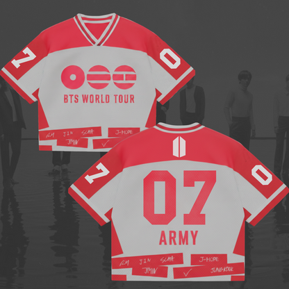 Explosive World Tour BTS Mixed Mesh Jersey Gift For Army