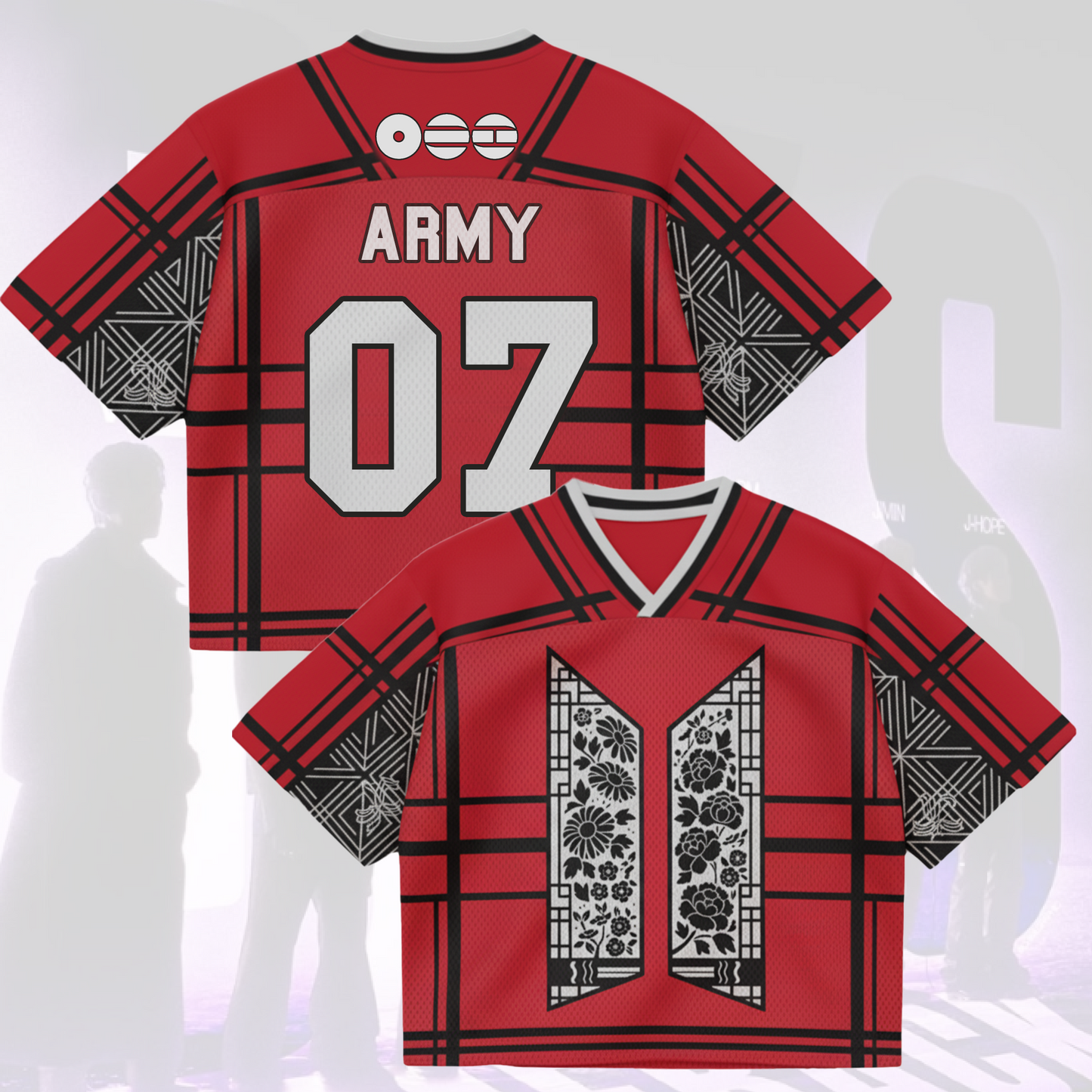 Floral Door BTS World Tour Mixed Mesh Jersey Gifts
