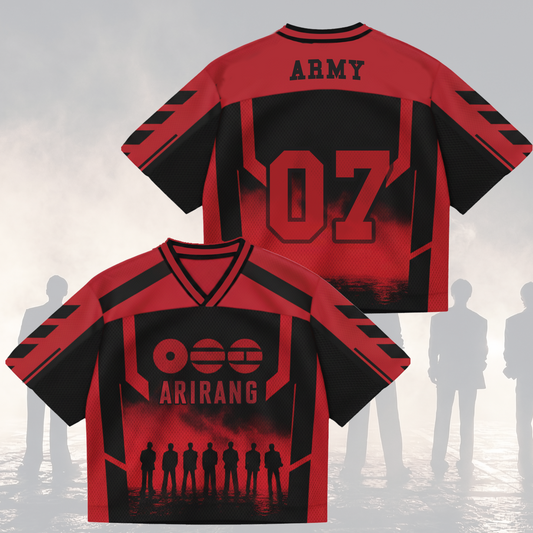 Arirang BTS World Tour Mixed Mesh Jersey Gifts For Lovers
