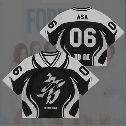 Babymonster Choom 2026 World Tour Mixed Mesh Jersey Gifts For Lovers