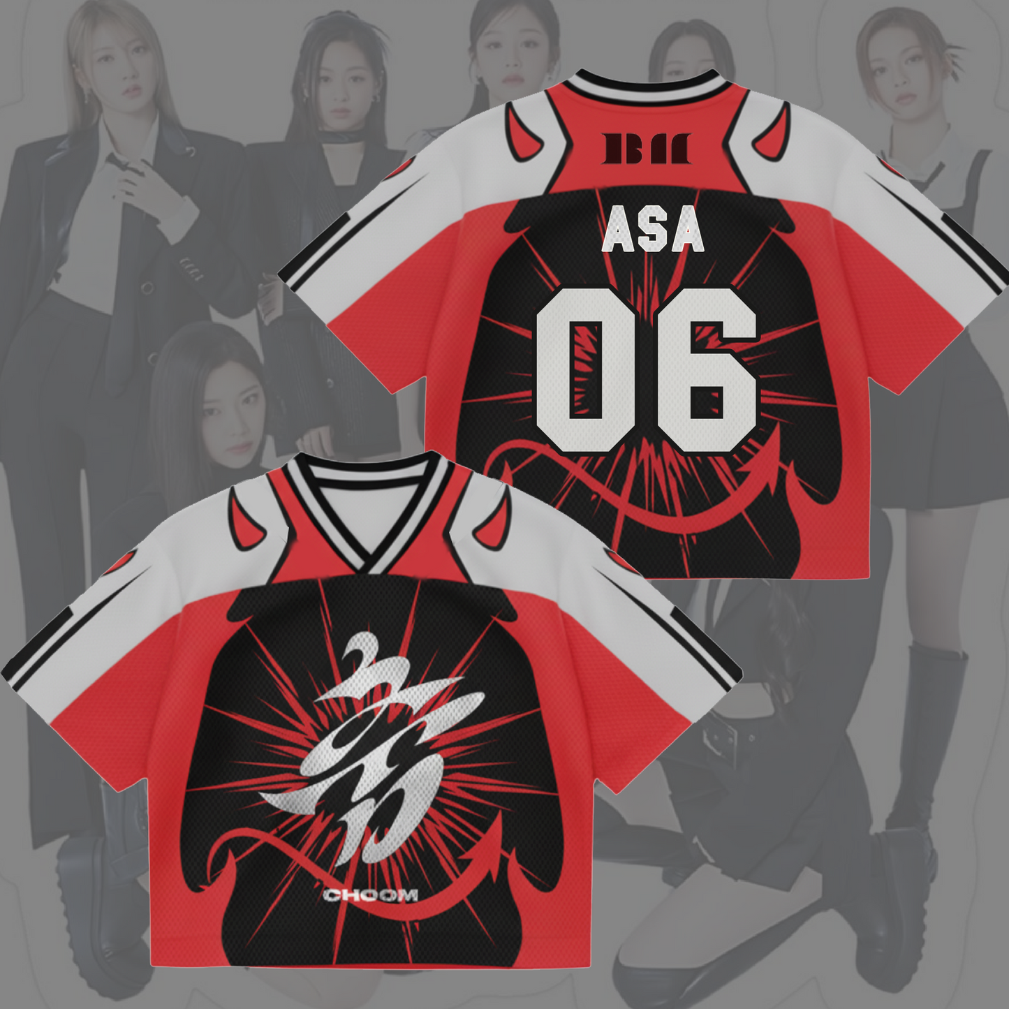 BABYMONSTER Choom Album Mixed Mesh Jersey Gifts For Fans
