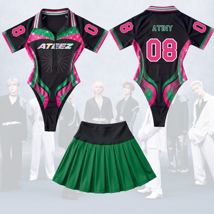 FlexFit Ateez Golden Hour Part 5 Full Jersey Bodysuit Set Fan Edition