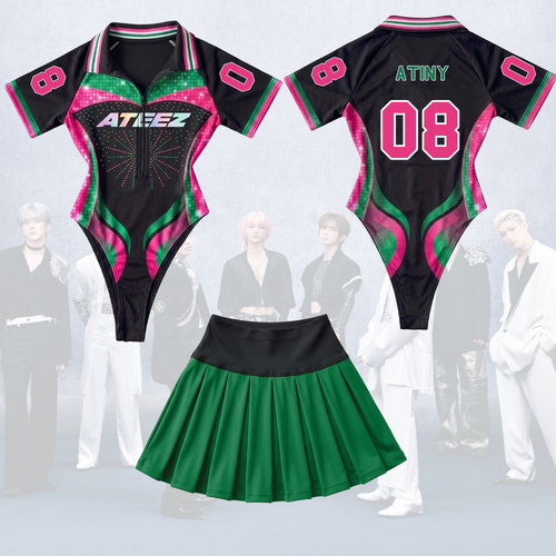 FlexFit Ateez Golden Hour Part 5 Full Jersey Bodysuit Set Fan Edition