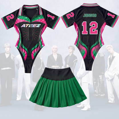 FlexFit Ateez Golden Hour Part 5 Full Jersey Bodysuit Set Fan Edition