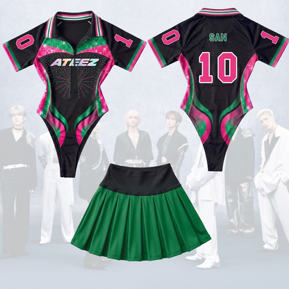 FlexFit Ateez Golden Hour Part 5 Full Jersey Bodysuit Set Fan Edition