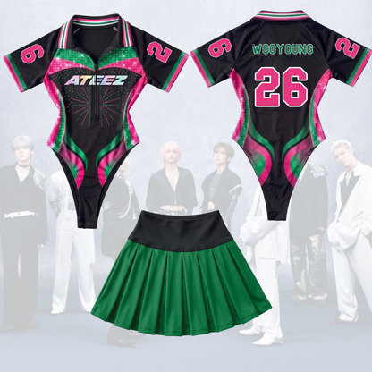 FlexFit Ateez Golden Hour Part 5 Full Jersey Bodysuit Set Fan Edition