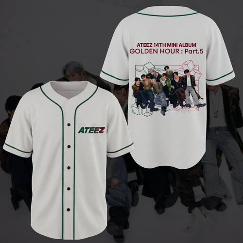 Ateez Golden Hour Mini Album 14th  Baseball Jersey Fan Edition