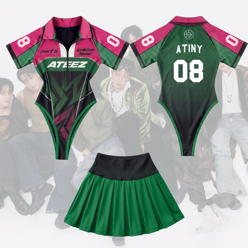 PaceRun Ateez Golden Hour Part 5 Full Jersey Bodysuit Set Gift For Fans